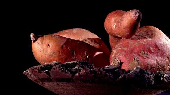 宏观摄影:红薯黑色