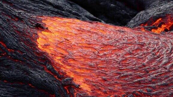法格拉达尔斯火山喷发熔岩