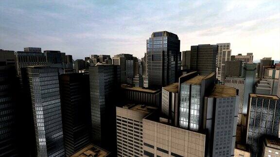 一般的城市建筑和摩天大楼形成了一个巨大的大都市