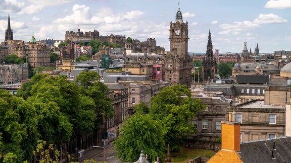 延时:爱丁堡城市景观苏格兰英国