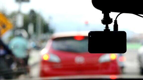 在城市道路交通堵塞中车载摄像机的拍摄