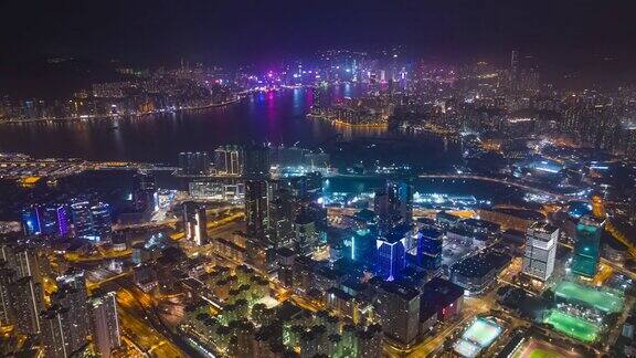 香港城市的夜景