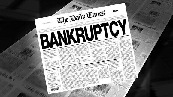 破产-报纸标题(介绍+循环)