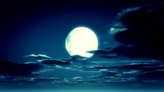 月亮的夜空