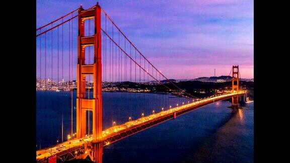 日落时分旧金山金门大桥