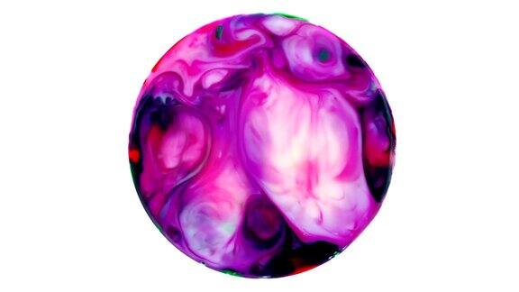 艺术水墨在球体中爆炸扩散