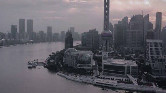 陆家嘴金融区鸟瞰图上海中国