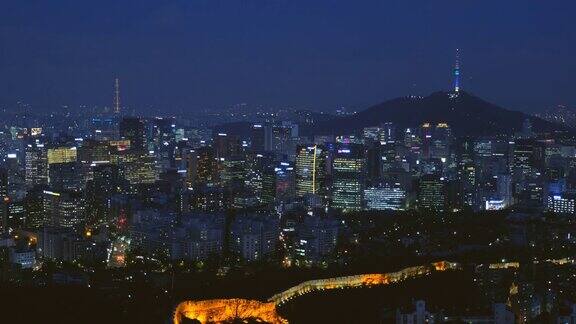 韩国首尔的夜市