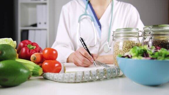 蔬菜饮食的营养和用药概念营养学家提供健康的蔬菜饮食