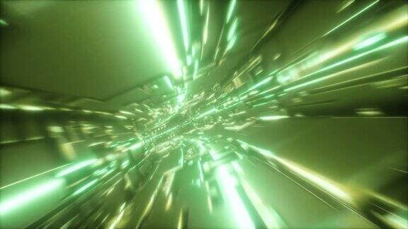 穿越未来的霓虹隧道