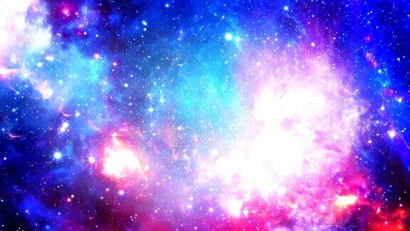 在深空中穿越恒星星云和宇宙尘埃宇宙气体团和星座这段视频由美国宇航局提供
