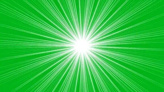 旋转光线运动图形与绿色屏幕背景