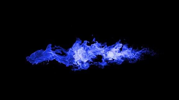 蓝色火焰燃烧循环动画