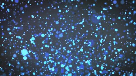 蓝色颗粒背景尘埃颗粒与真正的镜头光晕