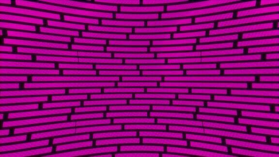 三维光滑的粉红色紫色曲线墙块抽象的最小几何运动背景无缝循环背景动画高级最小动画横幅文本和演示文稿模板的现代壁纸