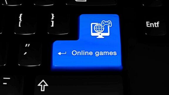 电脑键盘上的在线游戏旋转动作按钮
