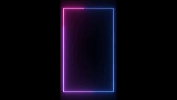 垂直霓虹灯紫蓝电力线文本框抽象霓虹灯线框霓虹灯线背景