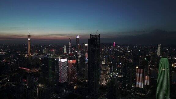中国广州城市夜景