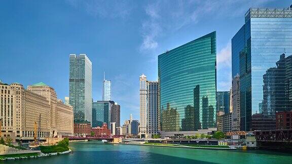 芝加哥河与城市景观