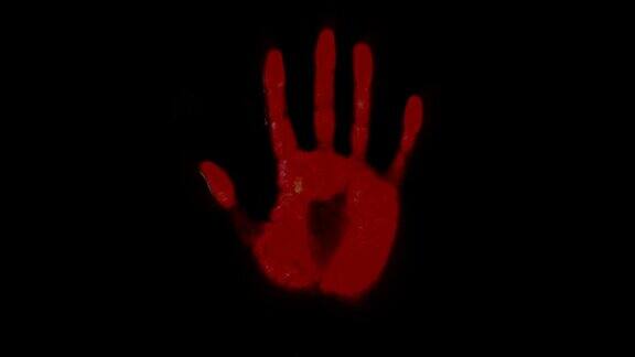 手扫描仪手印指纹手掌密码id红色
