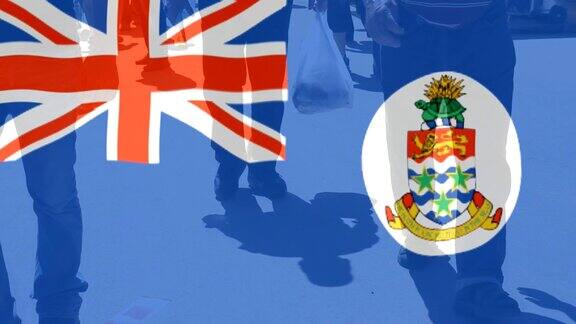 开曼群岛国旗和人民