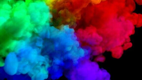 黑色“光谱”上的彩色烟雾爆炸变种1