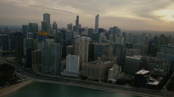 芝加哥天际-鸟瞰图