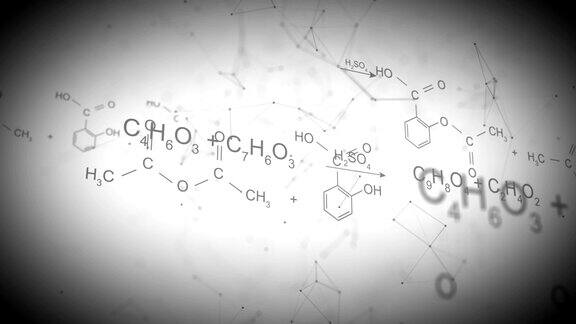 化学分子式的动画