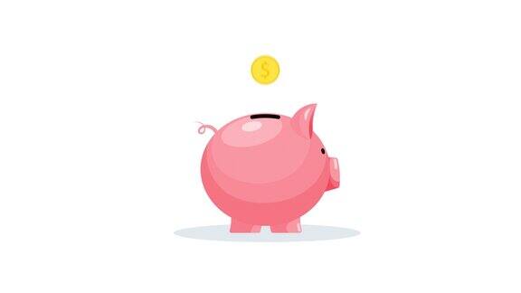 小猪和硬币造型的存钱罐