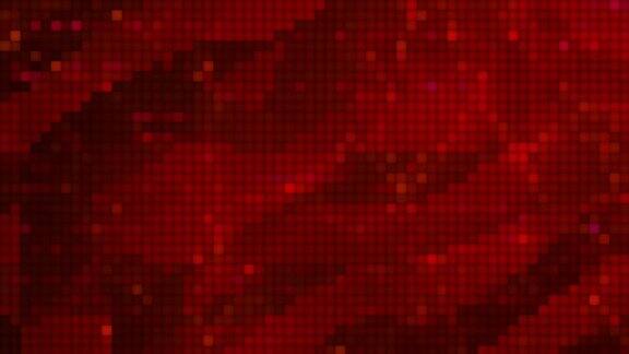 红色像素的未来主义抽象分子点几何空间背景动画三角形形状的技术粒子分析主题插图壁纸动画