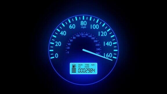 速度计快车汽车车速仪表盘加速每小时每小时灯4k
