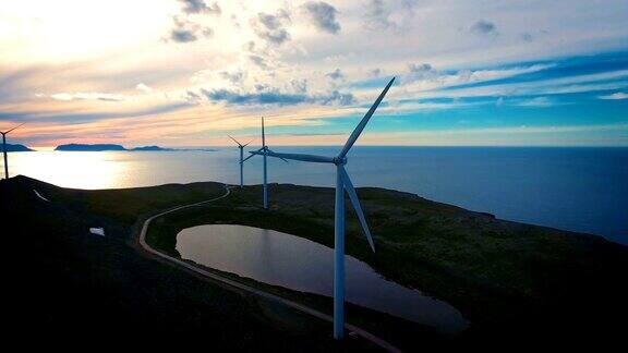用于发电的风车挪威Havoygavelen风车公园