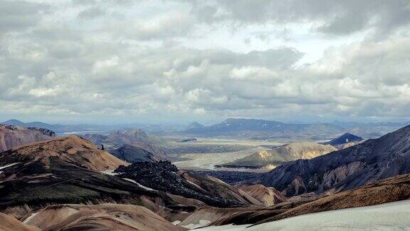 山脉和山谷的国家公园landmanalaugar冰岛