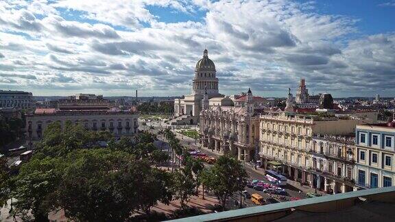 古巴首都的鸟瞰图