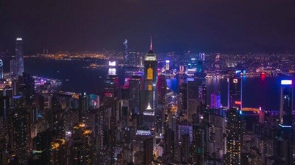 香港城市的夜景