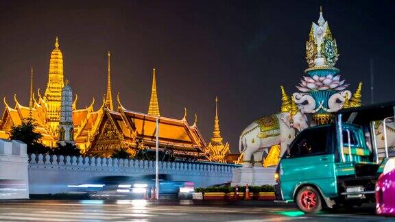 HDTimelapse:泰国曼谷大皇宫夜景