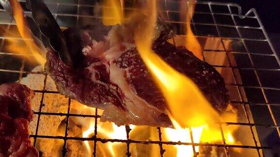 泰国街头食物烧烤牛肉