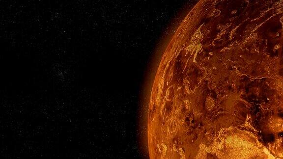 在外层空间运行的金星表面