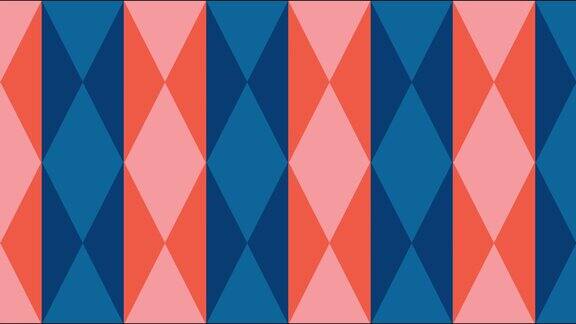 橙色和蓝色的颜色形状变化菱形瓷砖图案抽象背景