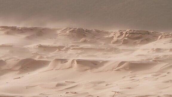 沙漠地带的沙尘暴