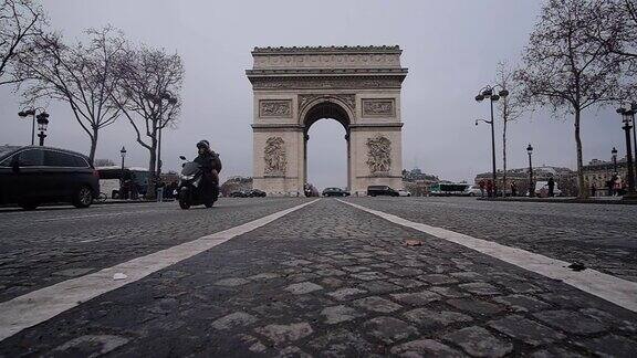 法国巴黎2021年1月31日:凯旋门