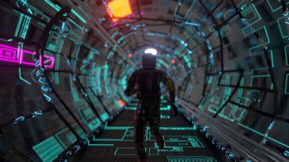 带宇航员走廊的传送门网格空间