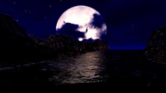 大月亮山倒映水
