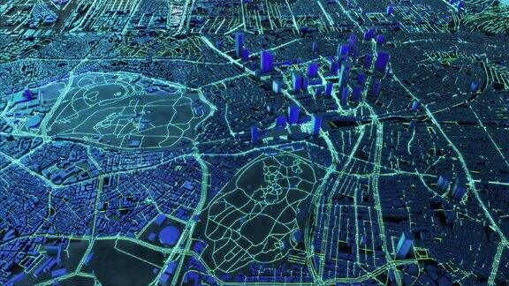 3D循环城市地图蓝图