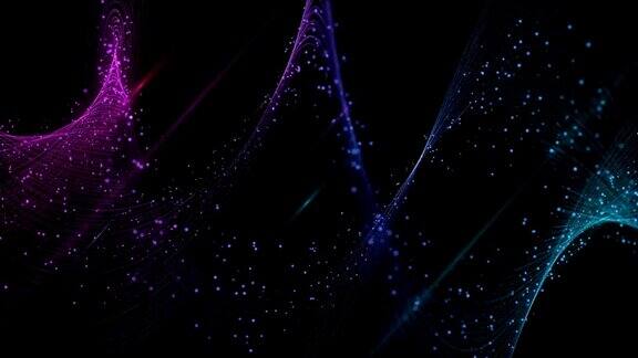 迪斯科粒子背景与灯光霓虹灯粒子