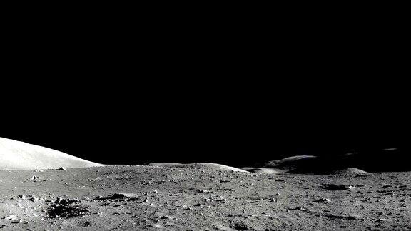 从月球表面看地球升起