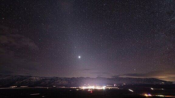 美丽的夜空时光流逝