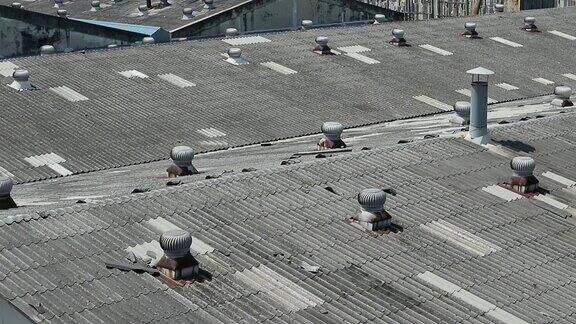 工厂屋顶通风风扇系统背景