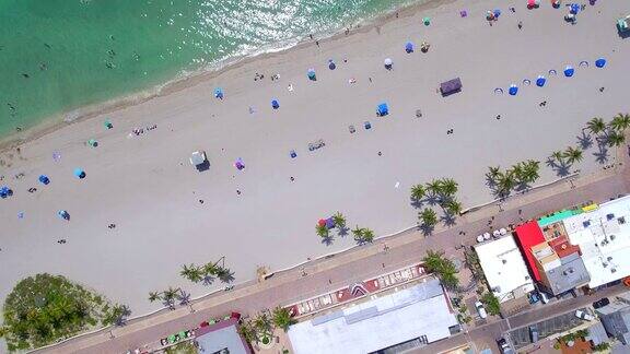 好莱坞海滩佛罗里达航空库存镜头