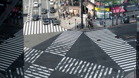 日本东京银座4k时光流逝步行街